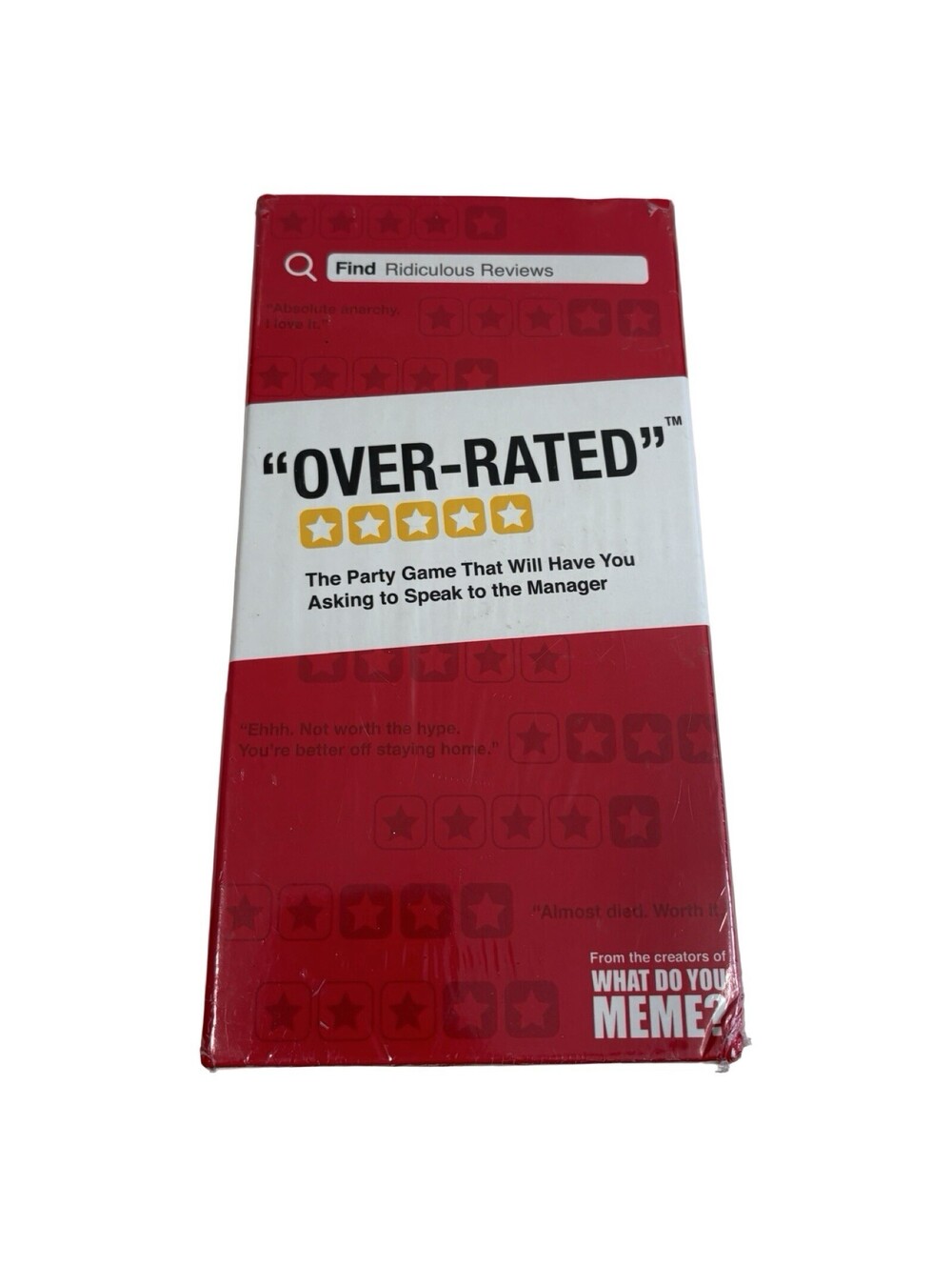 OVER-RATED Fun Party Rating Review Meme Card Game
